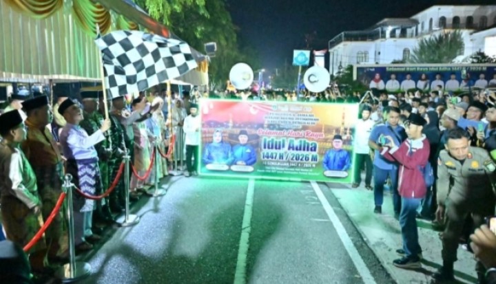 Pawai Takbir Idul Adha 1447 H Tingkat Kabupaten Bengkalis dilepas Wabup Bagus Santoso