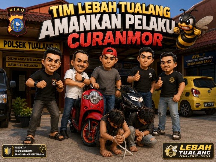Tim Lebah Tualang Bongkar Jaringan Curanmor, Pelaku Mengaku Sudah Tujuh Kali Beraksi