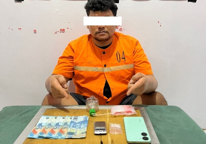 Polisi Amankan Pelaku Pengedar Narkoba dan Barang Bukti Sabu