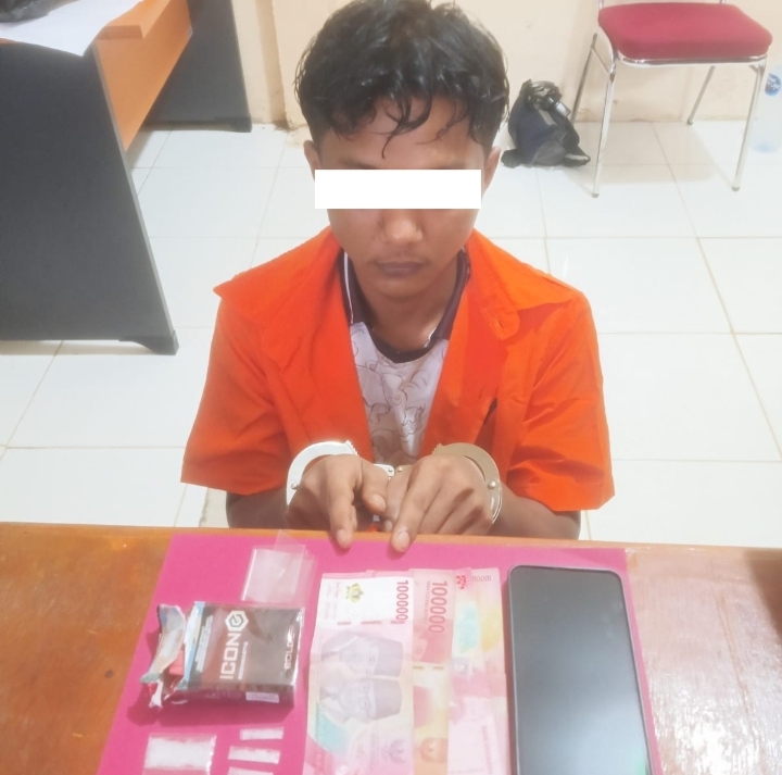 Polsek Siak Kecil Tangkap Satu Pelaku dan Empat Paket Narkotika