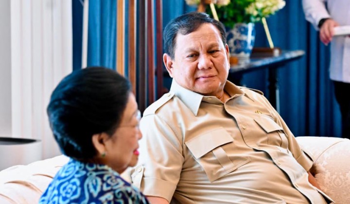Presiden Prabowo Subianto dan Presiden ke-5 Megawati Soekarnoputri. Sumber: kompas.com