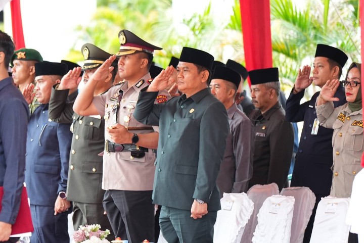 Kapolres Siak Bersama Forkopimda Ikuti Upacara Hari Lahir Pancasila di Kantor Bupati