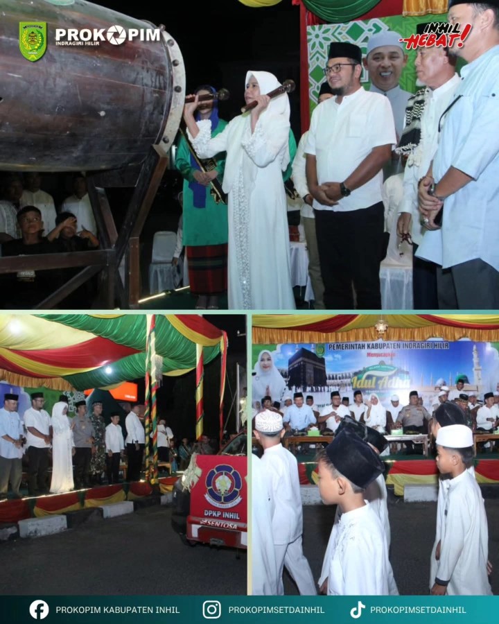 Wakil Bupati Indragiri Hilir (Inhil), Yuliantini secara resmi melepas peserta Pawai Takbir dalam rangka menyambut Hari Raya Idul Adha 1447 Hijriah.