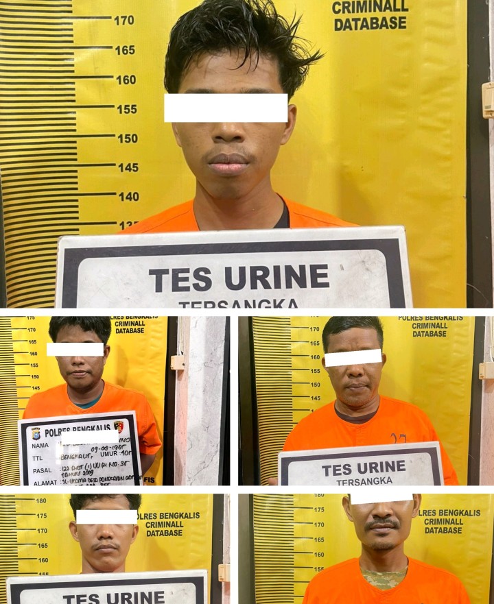 Resedivis Oknum Kadus dan 4 Temannya di Tangkap Polisi di Bengkalis