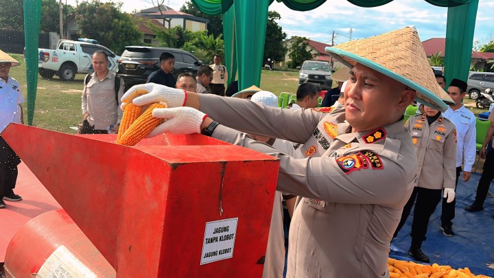 Dukung Asta Cita dan Swasembada Pangan, Polres Siak Gelar Panen Raya Jagung Kuartal II Tahun 2026