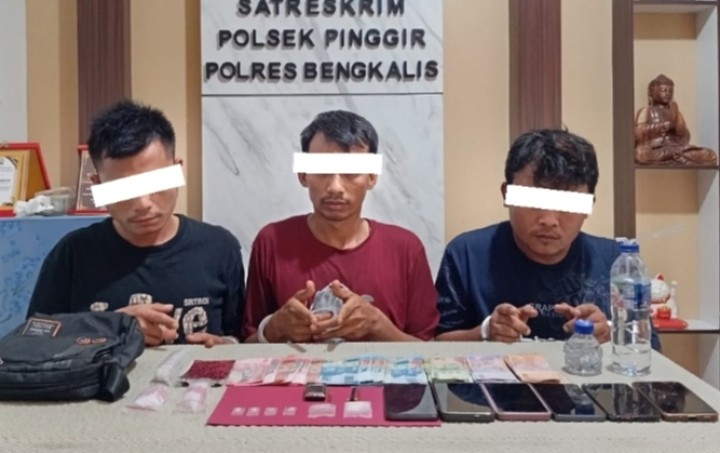Tiga Pelaku Warga Kabupaten Siak Diamankan Polsek Pinggir 