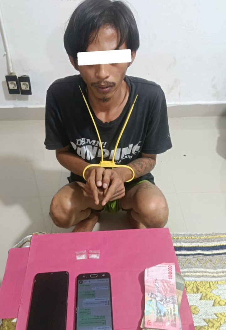 Seorang Pria Diamankan Polisi Bersama Dua Paket Sabu