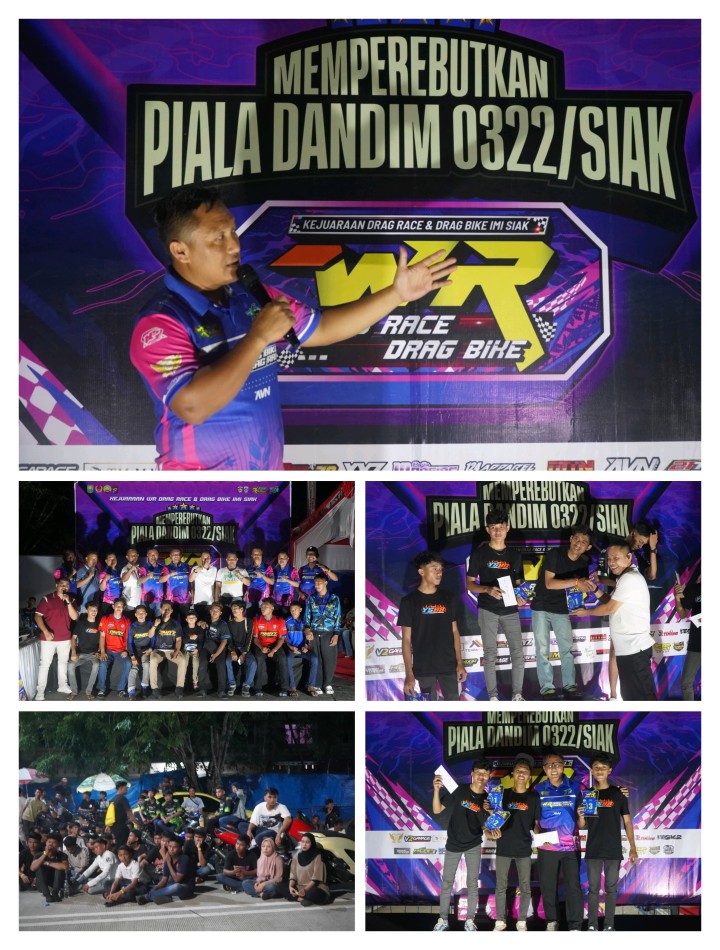 Dandim 0322/Siak Resmi Tutup Kejuaraan WR Drag Race dan Drag Bike IMI 2026 Perebutkan Piala Dandim