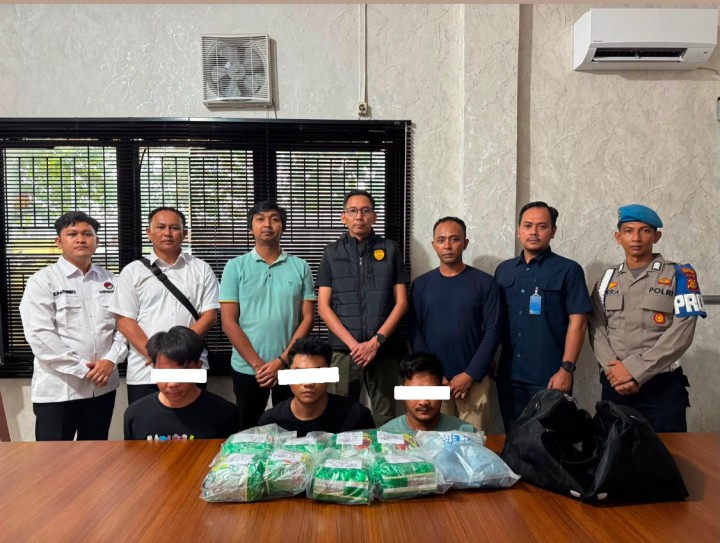 Tim Gabungan Tangkap 3 Pelaku Narkoba Jaringan Internasional di Bengkalis
