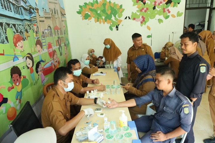 ASN Diskominfo Siak Ikuti Cek Kesehatan Gratis, Dorong Aparatur Tetap Sehat dan Produktif