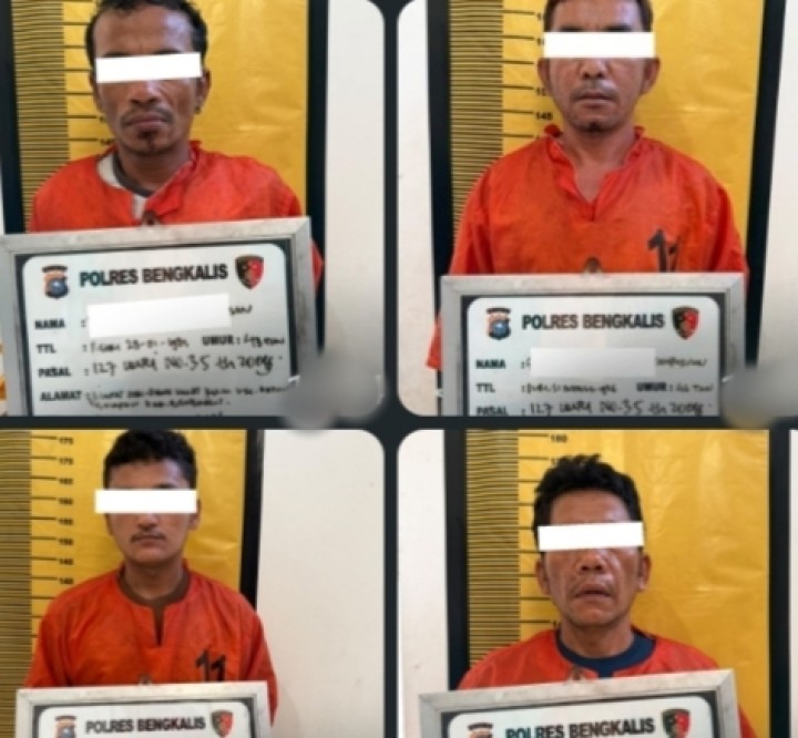 Empat Pria Pengguna Narkotika Diamankan Polres Bengkalis