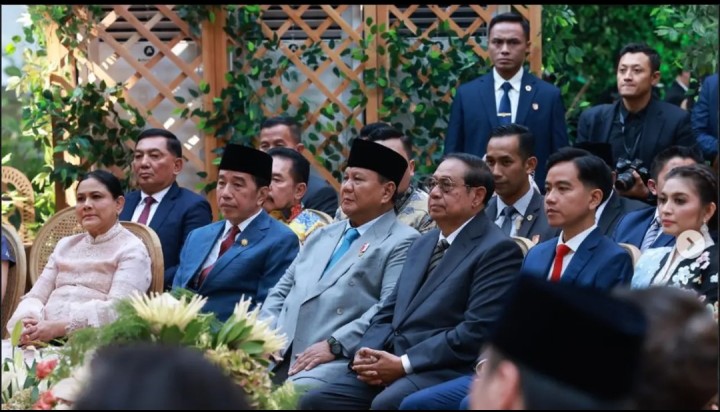Penampakan Pertemuan Satu Meja Antara Prabowo, SBY dan Jokowi
