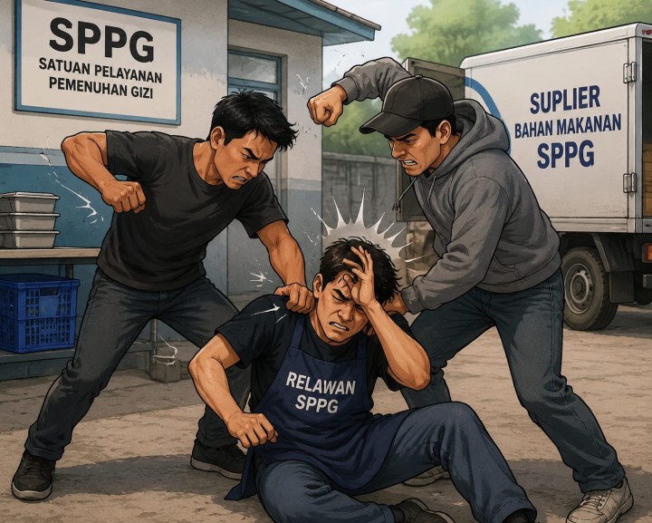 Pengembalian Daging Ayam yang Sudah Membiru, Karyawan SPPG Beringin Dipukul 2 Pelaku