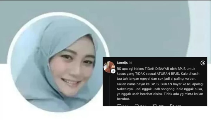 Tangkapan layar dokter Tamara Dewi Jasmine. Sumber: Internet