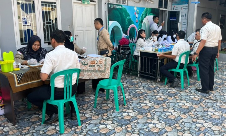 Lapas Kelas IIA Bengkalis Gelar Pemeriksaan Kesehatan Gratis dan  Donor Darah 