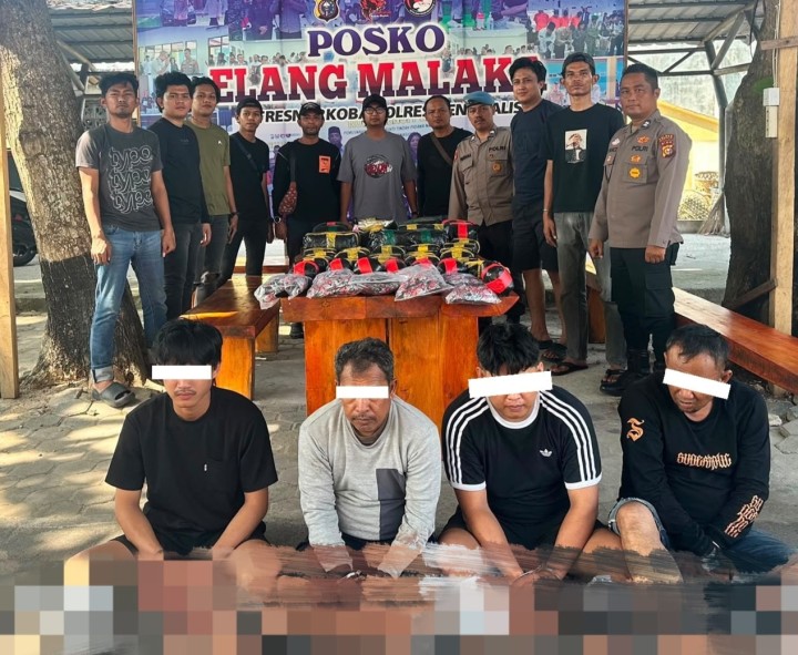 29 Bungkus Sabu, 122.629 Butir Ekstasi, 394 Cartridge Etomidate dan 4 Pria Diamankan Polisi