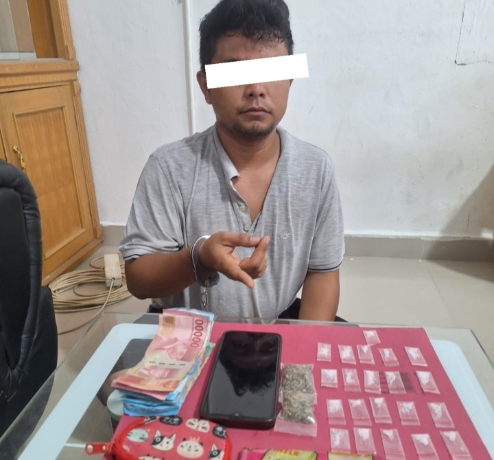 Polsek Mandau Ringkus I Bersama 21 Paket Sabu dan Ganja