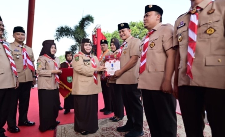 19 Gerakan Pramuka Dapatkan Penghargaan Lencana Pancawarsa