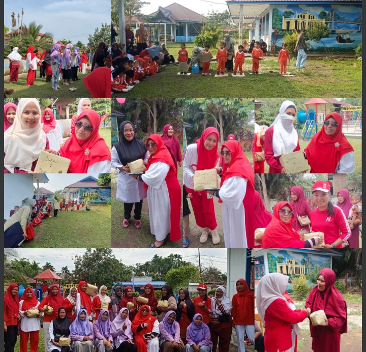 Hangatnya Kebersamaan HUT ke-81 RI, Wali Murid TK Pembina Mempura Kompak Ikuti Perlombaan
