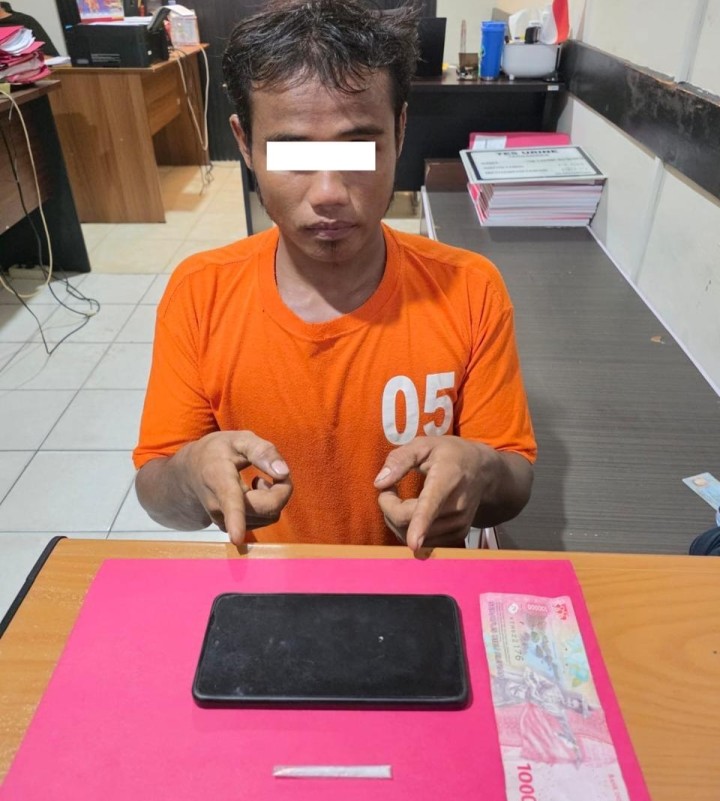 Polsek Bukit Batu Tangkap Pelaku Dugaan Penyalahgunaan Sabu