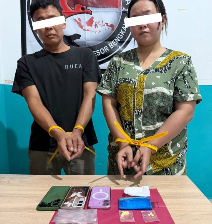 Pasutri di Kabupaten Bengkalis Diringkus Satnarkoba