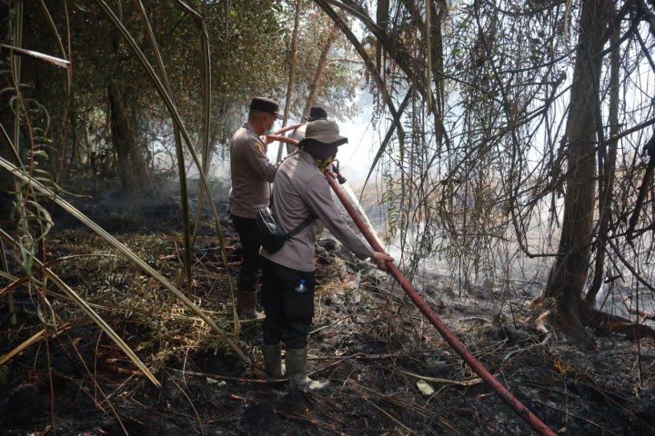Wakapolda Riau dan Bupati Siak Turun Langsung Pantau Penanganan Karhutla