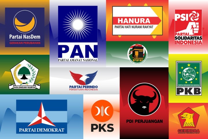 Bendera partai politik. Sumber: kompas.com