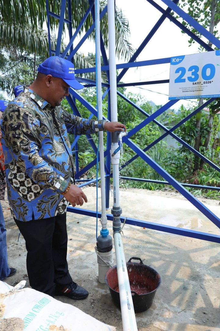 Wabup Syamsurizal Resmikan Sarana Air Bersih Energi Kebaikan di Minas
