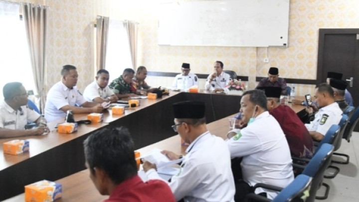 Camat Bantan Pimpin Rapat Matangkan Kesiapan MTQ ke 51 Agar Maksimal