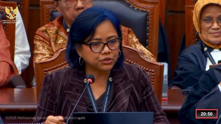 Bivitri Susanti adalah akademisi dan pakar hukum tata negara berkebangsaan Indonesia. (Tangkapan layar/MK/YouTube)
