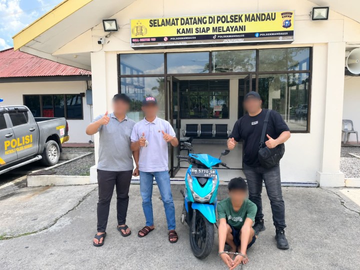 Tega Curi Sepeda Motor Temannya Sendiri dan Ada Kasus Lain Usai Diringkus Polsek Mandau